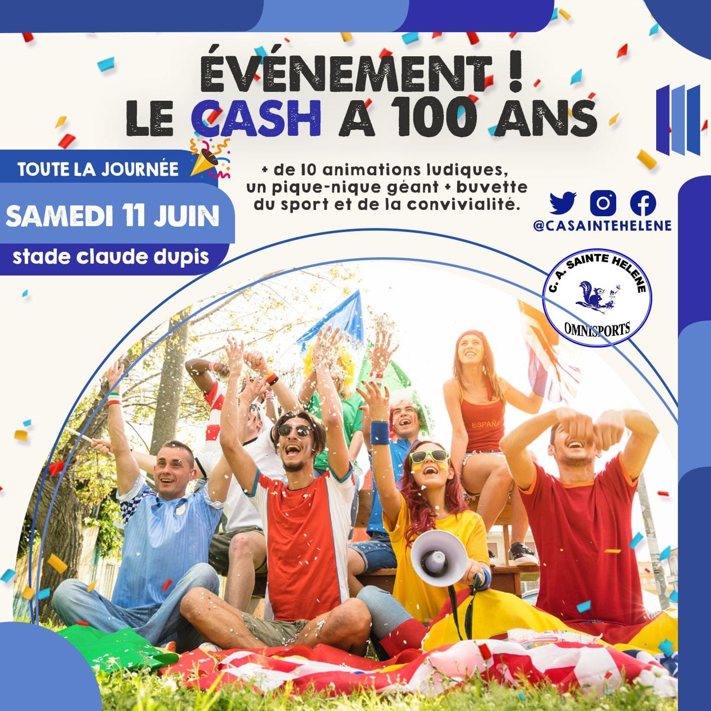 11 juin 2022 : Le CASH fête ses 100 ans! 🎂